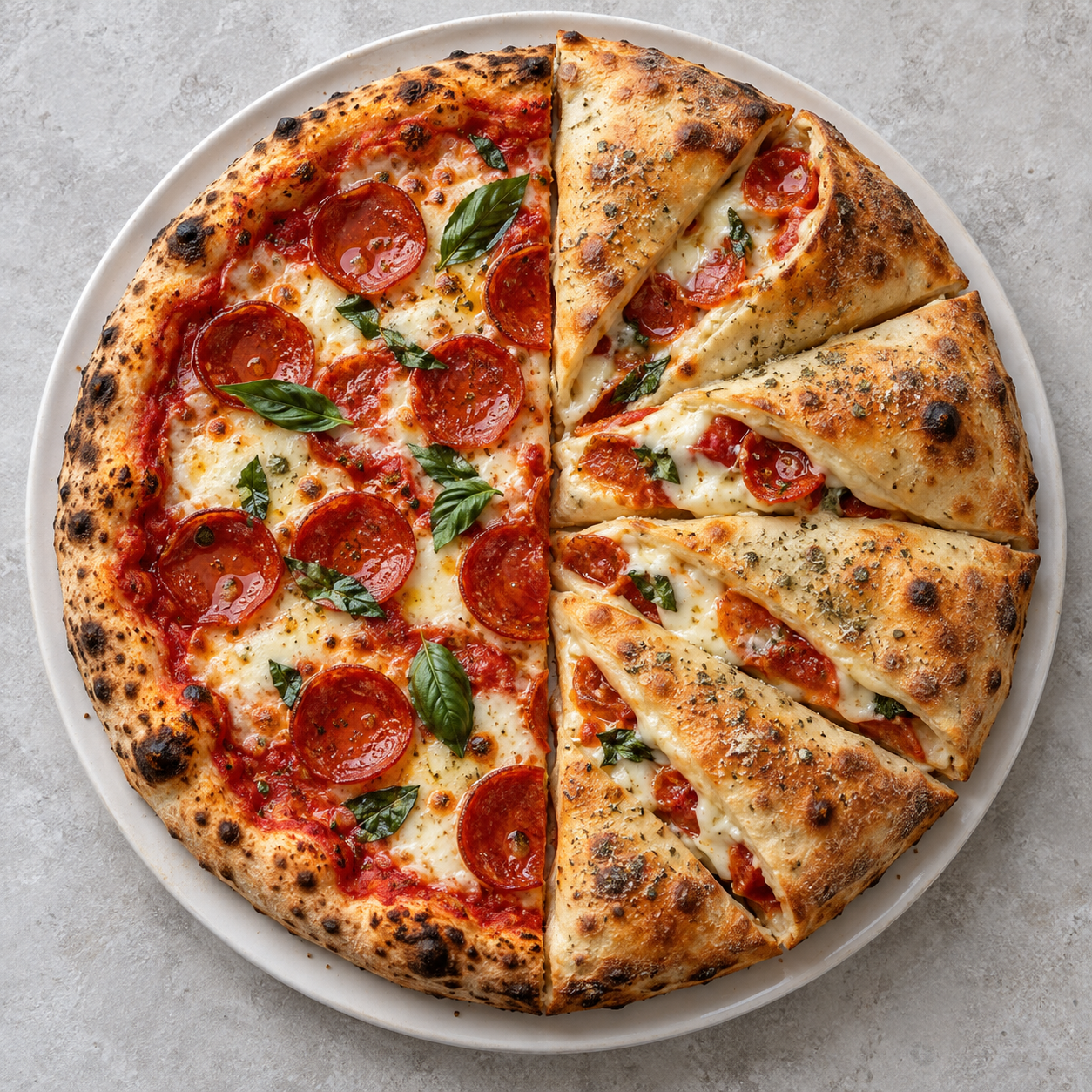 Metade pizza tradicional da unidade Cohama